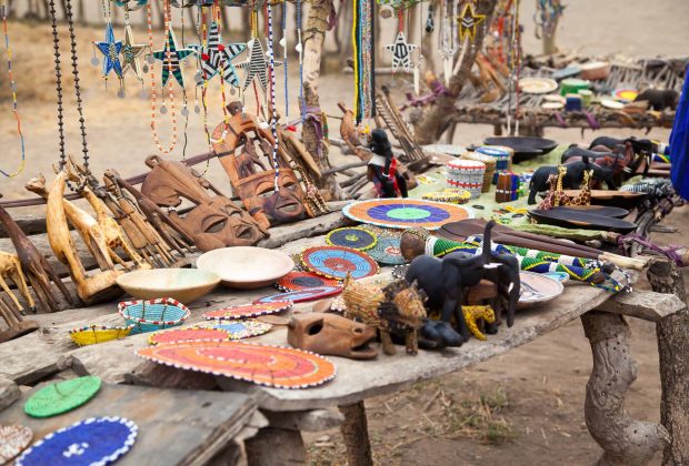 Maasai women in traditional beadwork and dress, Tanzania