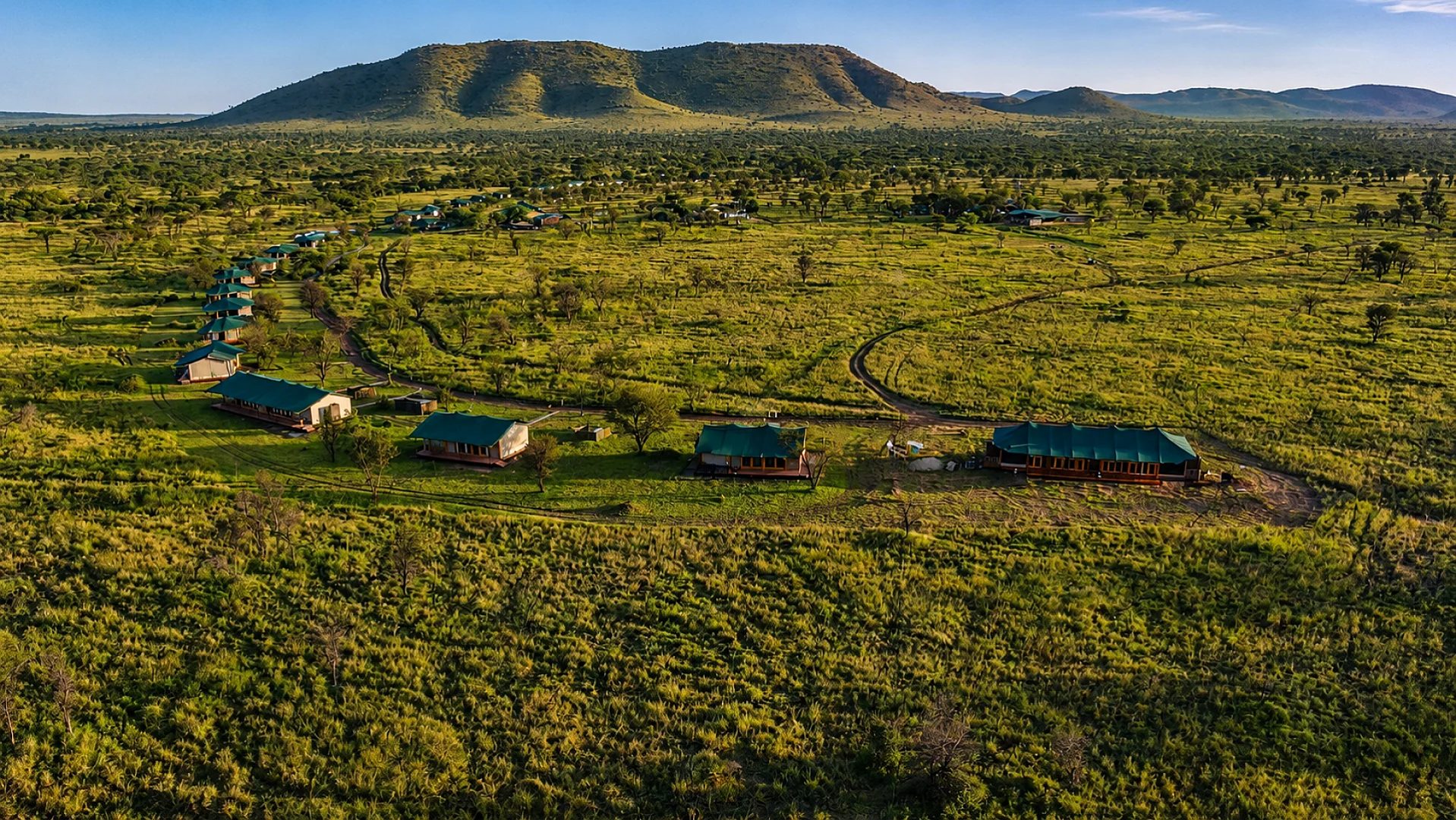 Land of Nature lodge Serengeti aerial view